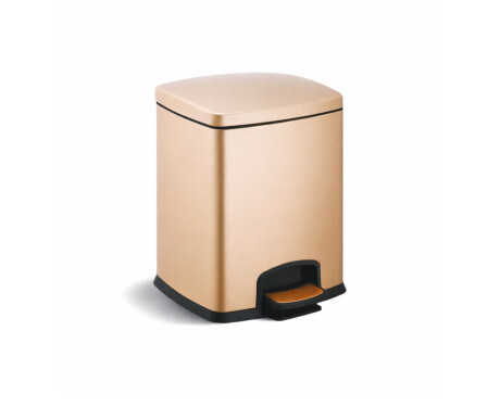 PREMIUM-Treteimer, rechteckig, 5 l, Soft-Close / Champagner