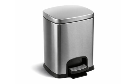 PREMIUM-Treteimer, rechteckig, 5 l, Soft-Close / Edelstahl, satiniert