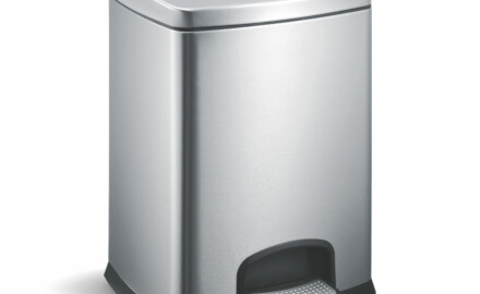 PREMIUM-Treteimer, rechteckig, 12 l, Soft-Close / Edelstahl satiniert