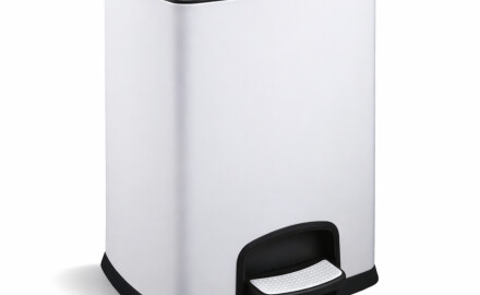 PREMIUM-Treteimer, rechteckig, 20 l, Soft-Close / weiß