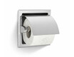 Toilettenpapierhalter / zum Einbau / polierter Stahl
