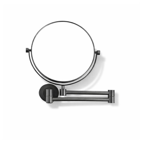 Kosmetikspiegel, gerade, 3-fache Vergrößerung, rund, schwenkbar, doppelter beweglicher Arm / mattschwarz #1