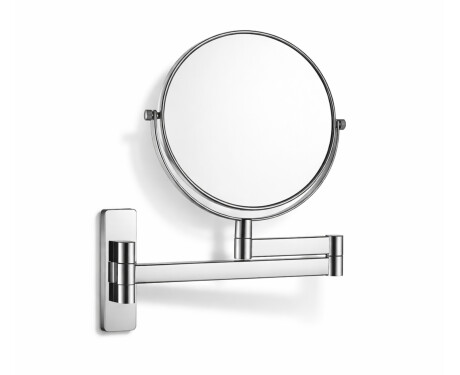 Kosmetikspiegel, gerade, 3-fache Vergrößerung, rund, schwenkbar, doppelter beweglicher Arm / Chrom