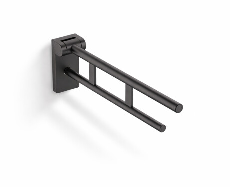 Stützhandlauf für Menschen mit Behinderungen, Ø 32, klappbar, PREMIUM – 70 cm / Edelstahl, mattschwarz