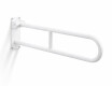 Stützhandlauf für Menschen mit Behinderungen, Ø 32, gebogen, klappbar, STANDARD – 80 cm / Edelstahl, mattweiß