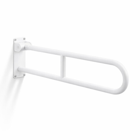 Stützhandlauf für Menschen mit Behinderungen, Ø 32, gebogen, klappbar, STANDARD – 80 cm / Edelstahl, mattweiß #1
