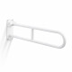 Stützhandlauf für Menschen mit Behinderungen, Ø 32, gebogen, klappbar, STANDARD – 80 cm / Edelstahl, mattweiß #1