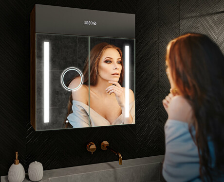 Spiegelschrank mit LED Beleuchtung - L02 Emily 66,5 x 72cm #9