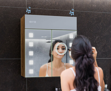 Spiegelschrank mit LED Beleuchtung - L03 Emily 66,5 x 72cm #7