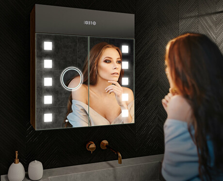 Spiegelschrank mit LED Beleuchtung - L03 Emily 66,5 x 72cm #9