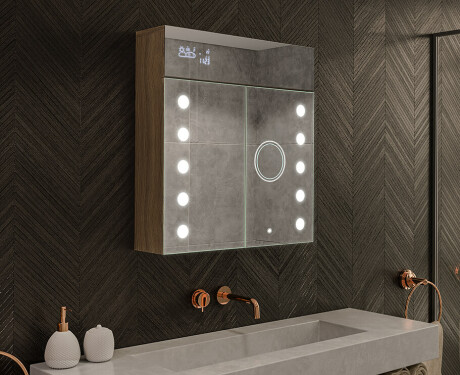 Spiegelschrank mit LED Beleuchtung - L06 Emily 66,5 x 72cm