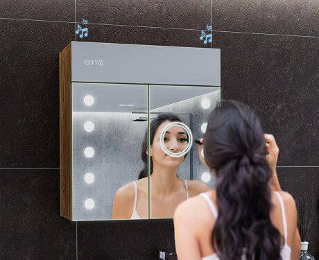Spiegelschrank mit LED Beleuchtung - L06 Emily 66,5 x 72cm #7