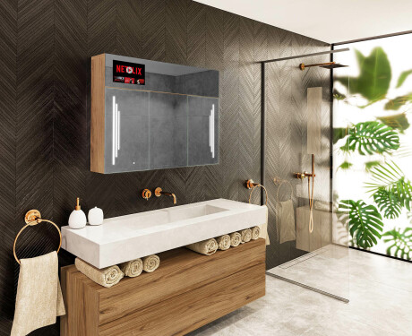 Smart Spiegelschrank mit LED Beleuchtung - L27 Sarah 100 x 72cm #6