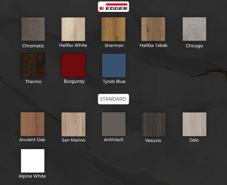 Hängender Badezimmerschrank mit LED-Spiegel L02 Emily 100 x 72 cm in der Farbe Oslo-Eiche #3