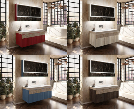 Bad Spiegelschrank Lily mit LED Beleuchtung - 2-türig 100 x 72,5cm #4