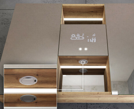 Spiegelschrank mit LED Beleuchtung Lisa 100 x 70cm #10