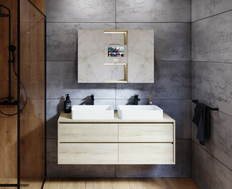 Spiegelschrank mit LED Beleuchtung Lisa 100 x 70cm #12