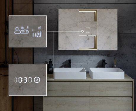 Spiegelschrank mit LED Beleuchtung Lisa 100 x 70cm #7