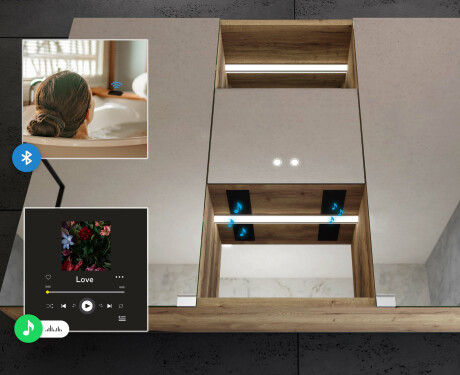 Spiegelschrank mit LED Beleuchtung Lisa 100 x 70cm #8