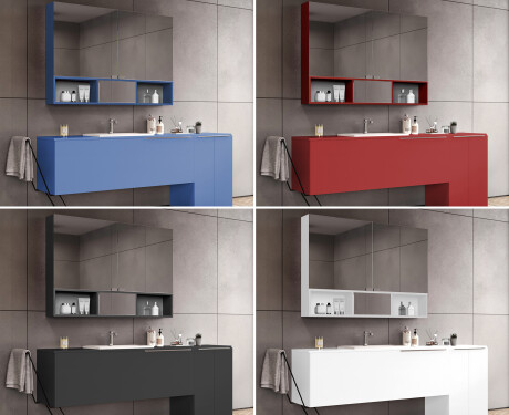 Bad Spiegelschrank Emma mit LED Beleuchtung - 2-türig 100 x 72cm #4