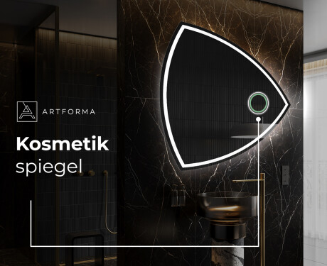 Unregelmäßiger asymmetrischer Spiegel mit LED Beleuchtung T223 #4