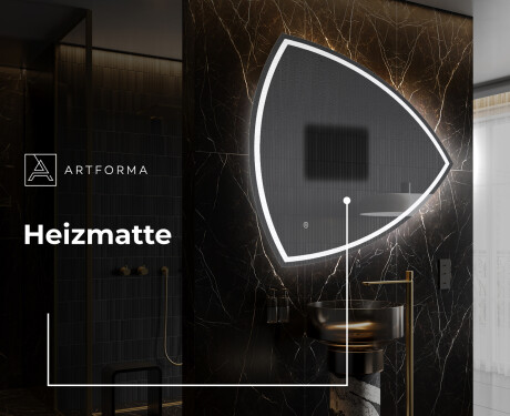 Unregelmäßiger asymmetrischer Spiegel mit LED Beleuchtung T223 #8