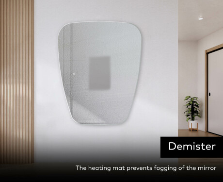 Unregelmäßiger asymmetrischer Spiegel mit LED Beleuchtung Z221 #8