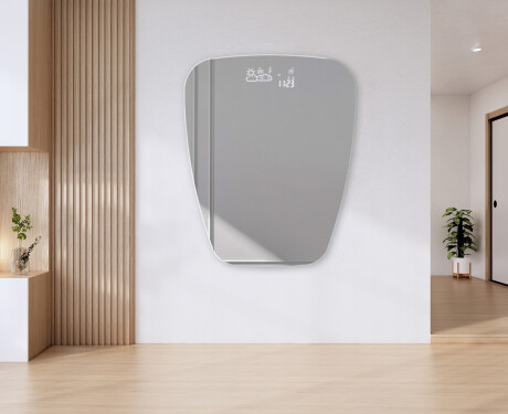 Unregelmäßiger asymmetrischer Spiegel mit LED Beleuchtung Z221 #9