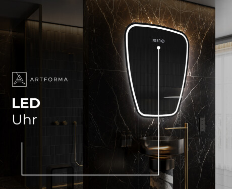 Unregelmäßiger asymmetrischer Spiegel mit LED Beleuchtung Z223 #7