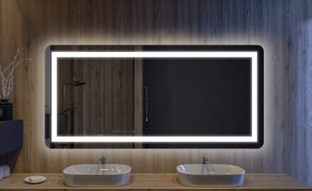 Abgerundet Badspiegel Mit LED Beleuchtung L63