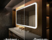 Abgerundeter Badspiegel mit LED Beleuchtung L141 #1