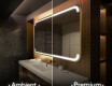 Abgerundeter Badspiegel mit LED Beleuchtung L145 #1